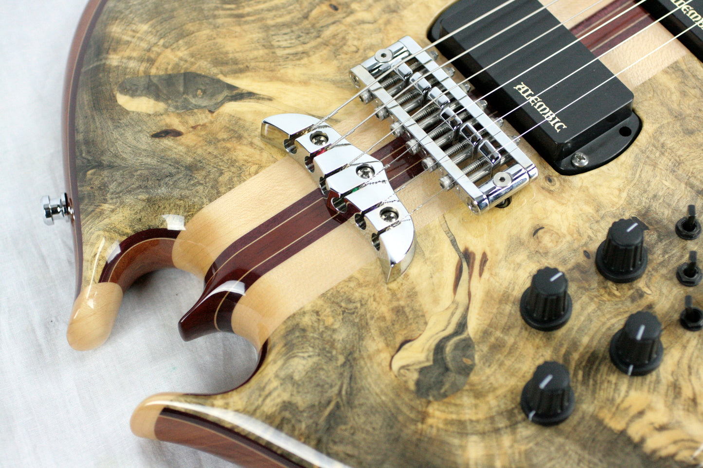 MINT 2011 Alembic Darling Buckeye Burl Top w/ Blue LED's Paperwork, Original Case!