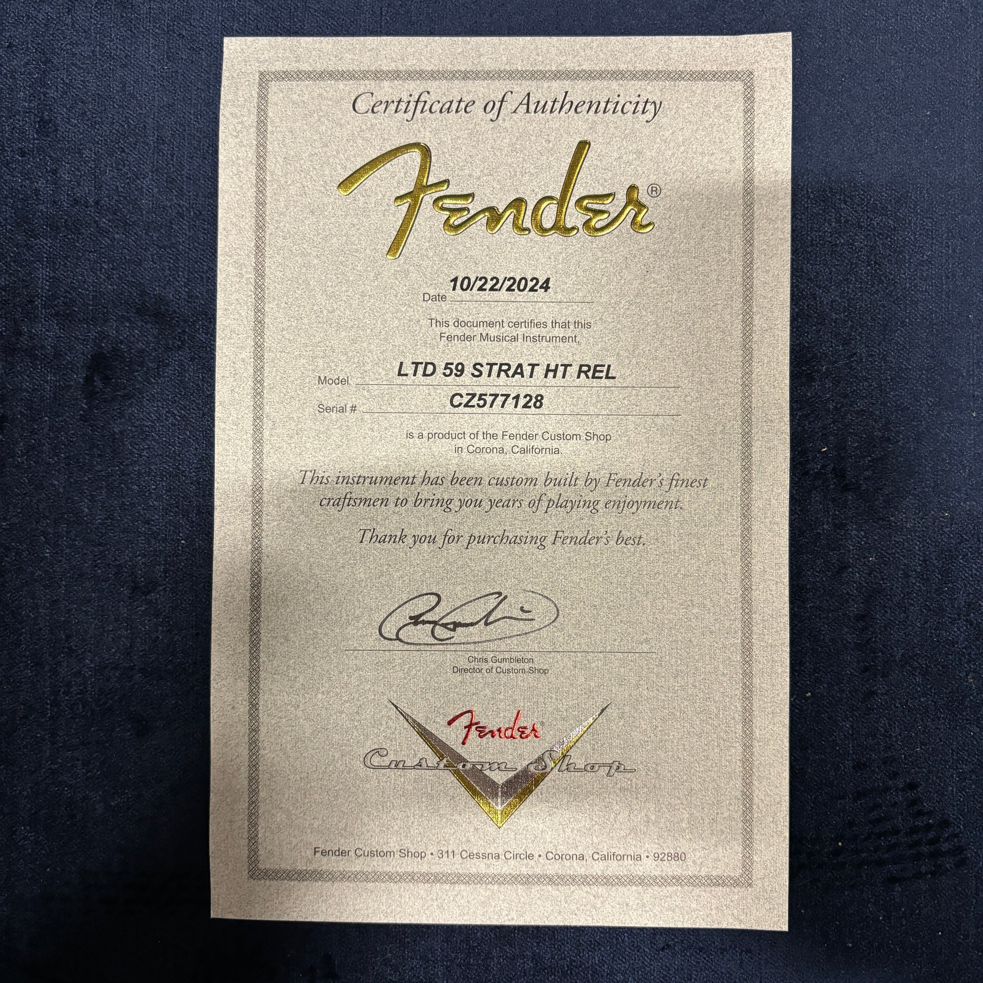 Fender Custom Shop Limited 1959 Stratocaster Hardtail Relic - Aged Shoreline Gold