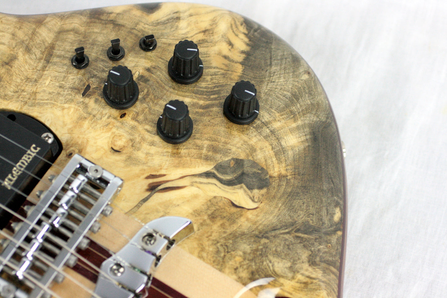 MINT 2011 Alembic Darling Buckeye Burl Top w/ Blue LED's Paperwork, Original Case!