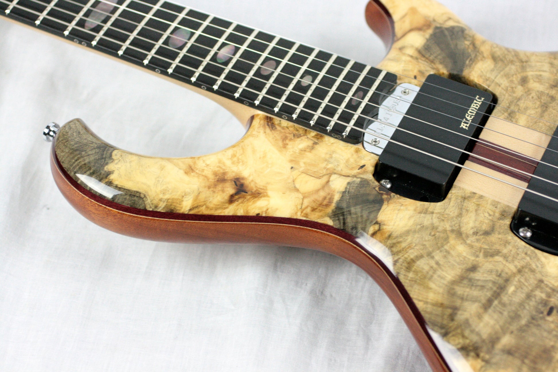 MINT 2011 Alembic Darling Buckeye Burl Top w/ Blue LED's Paperwork, Original Case!