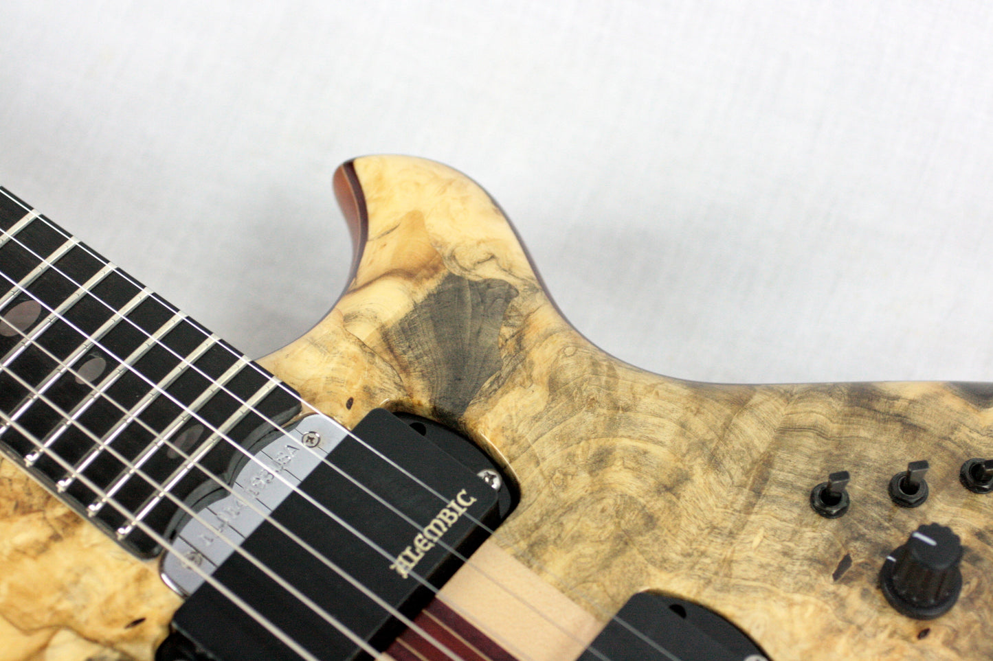 MINT 2011 Alembic Darling Buckeye Burl Top w/ Blue LED's Paperwork, Original Case!