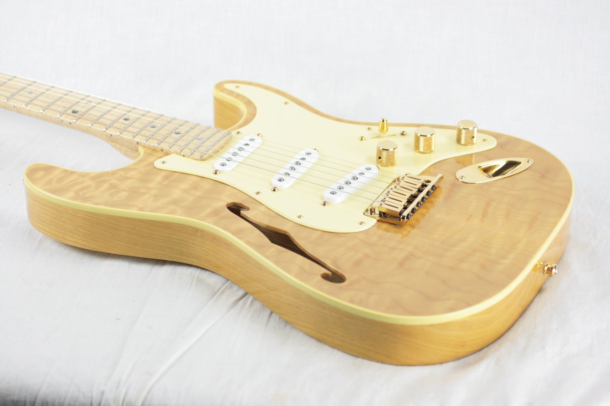 2002 Fender Masterbuilt THINLINE SLAB Stratocaster Custom Shop Strat Quilt Flame Top! Greg Fessler tele