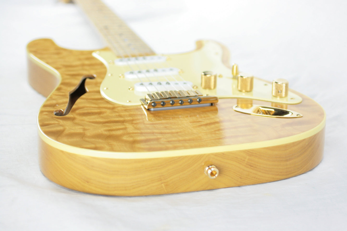 2002 Fender Masterbuilt THINLINE SLAB Stratocaster Custom Shop Strat Quilt Flame Top! Greg Fessler tele