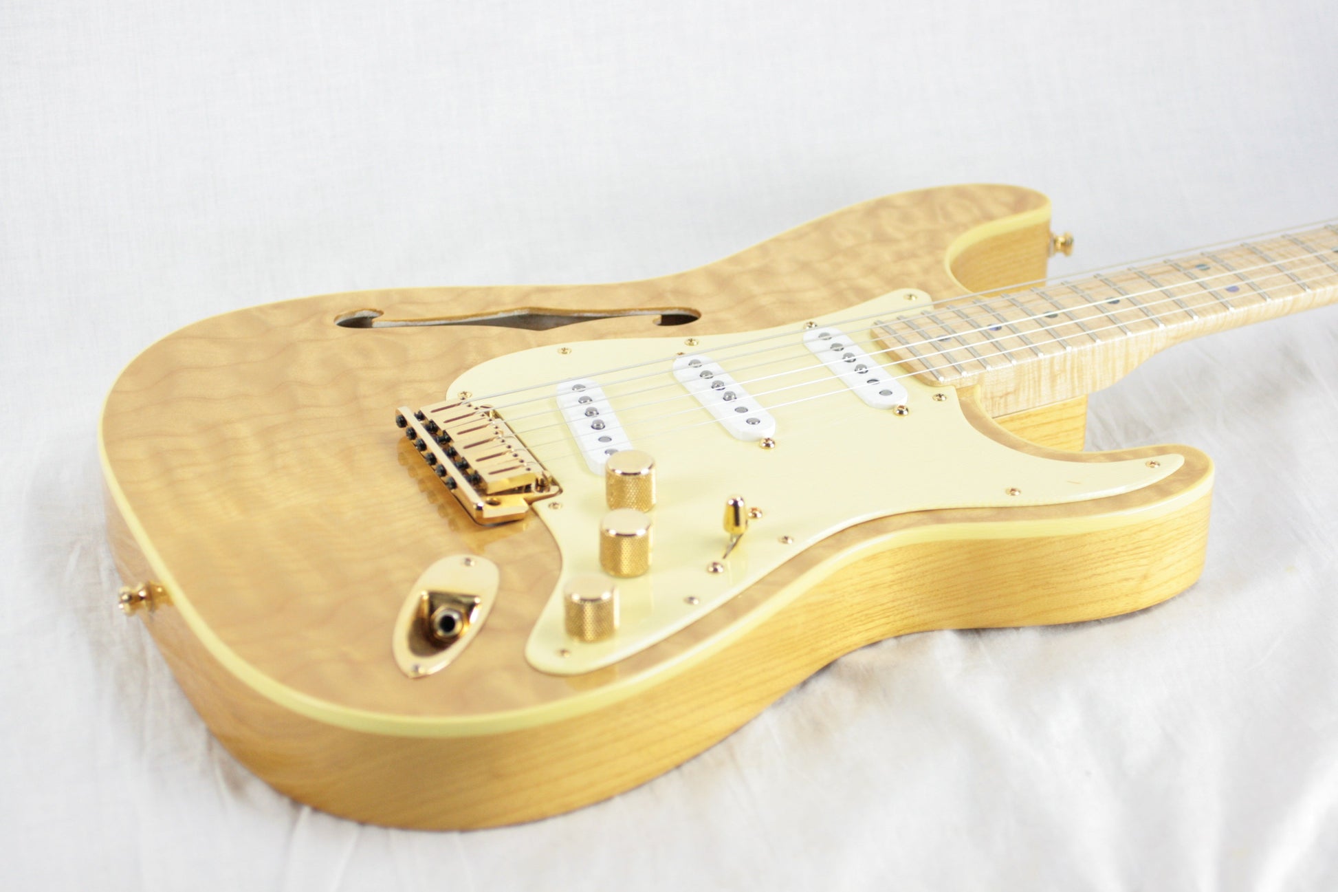 2002 Fender Masterbuilt THINLINE SLAB Stratocaster Custom Shop Strat Quilt Flame Top! Greg Fessler tele