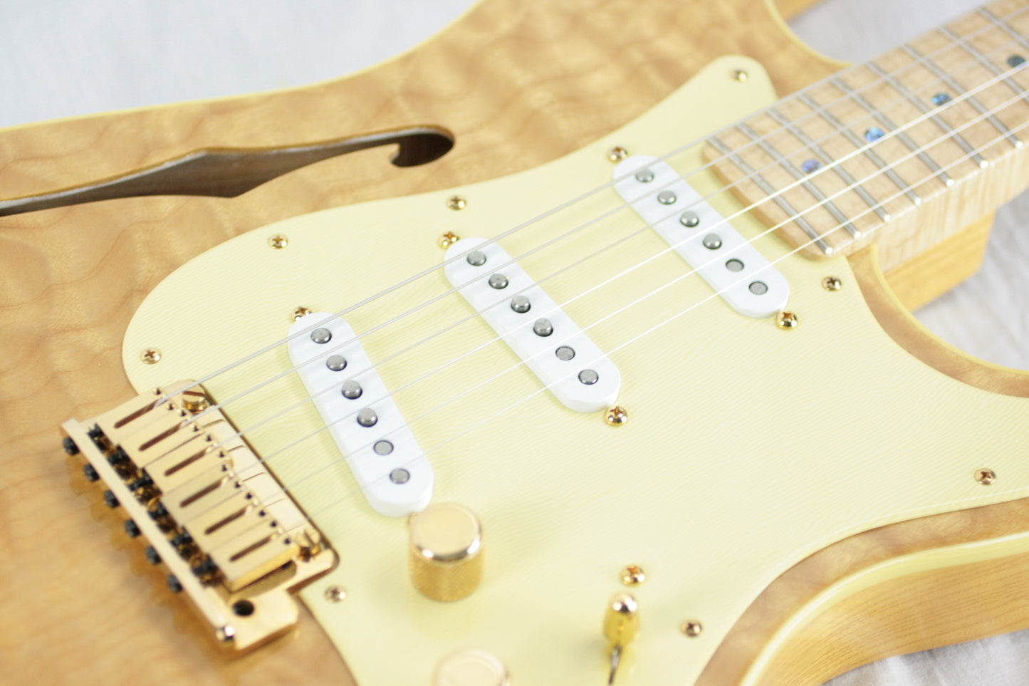 2002 Fender Masterbuilt THINLINE SLAB Stratocaster Custom Shop Strat Quilt Flame Top! Greg Fessler tele