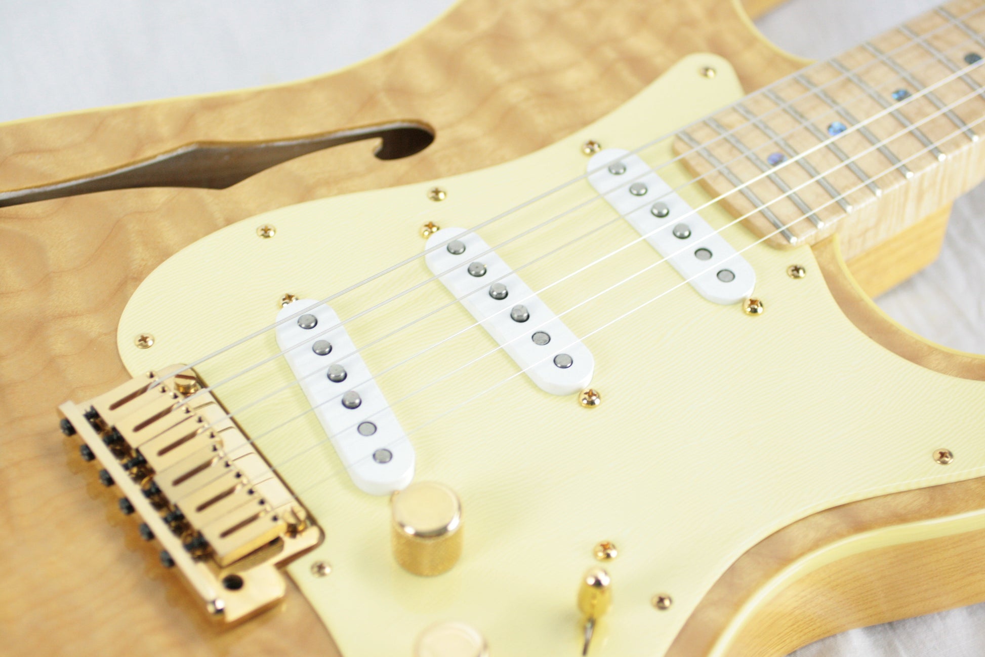 2002 Fender Masterbuilt THINLINE SLAB Stratocaster Custom Shop Strat Quilt Flame Top! Greg Fessler tele