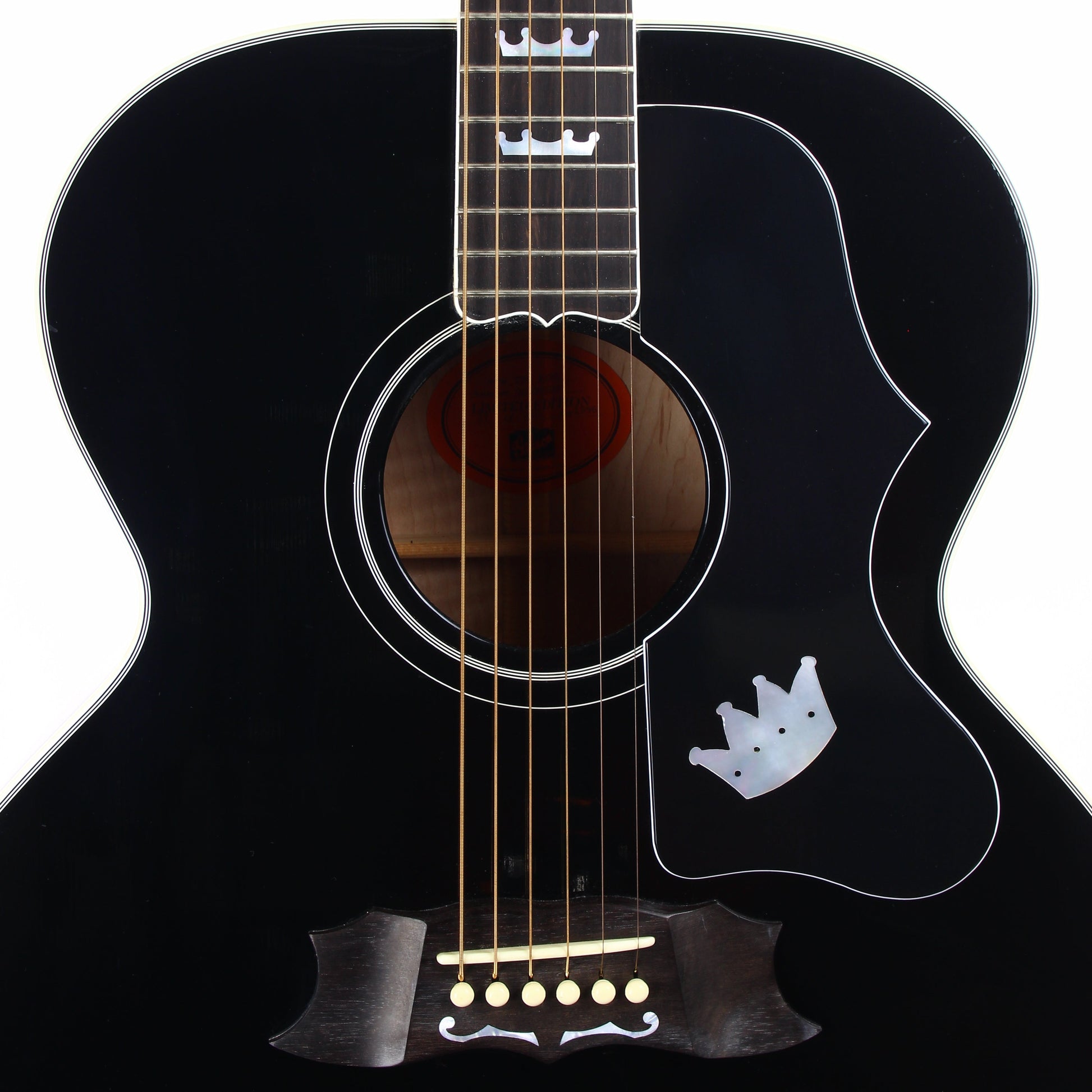 1996 Gibson Limited Edition The King Elvis Presley J-200 Ebony Black SJ200 - Flattop Jumbo Acoustic