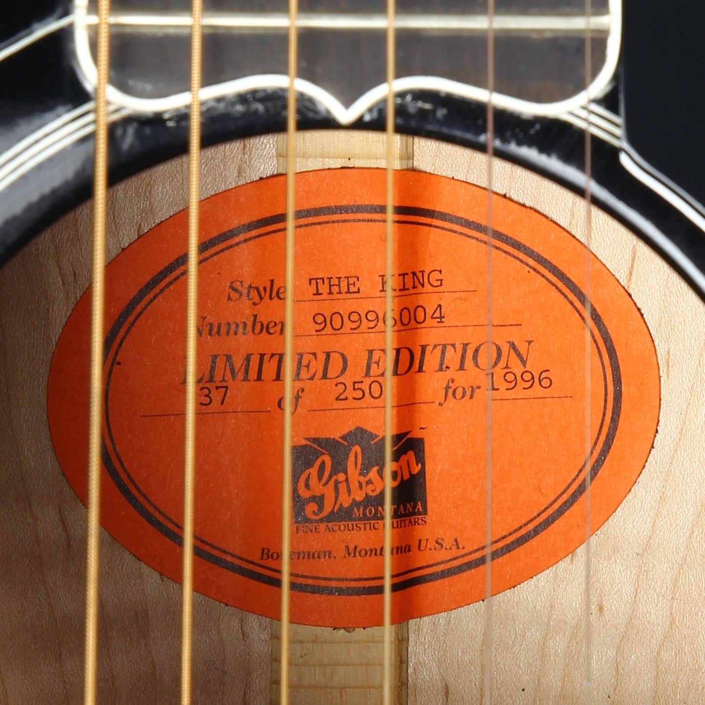 1996 Gibson Limited Edition The King Elvis Presley J-200 Ebony Black SJ200 - Flattop Jumbo Acoustic