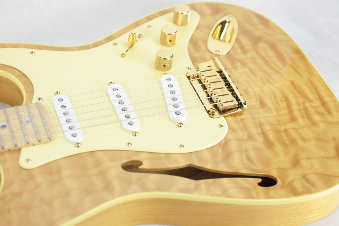 2002 Fender Masterbuilt THINLINE SLAB Stratocaster Custom Shop Strat Quilt Flame Top! Greg Fessler tele