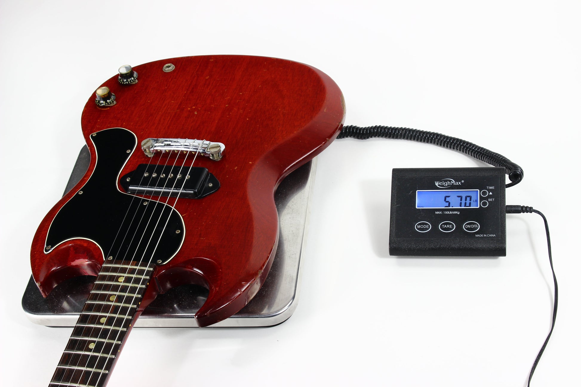 Early 1965 Gibson SG Jr. Junior WIDE NUT Cherry Red | No breaks, No refins Les Paul 1964 spec