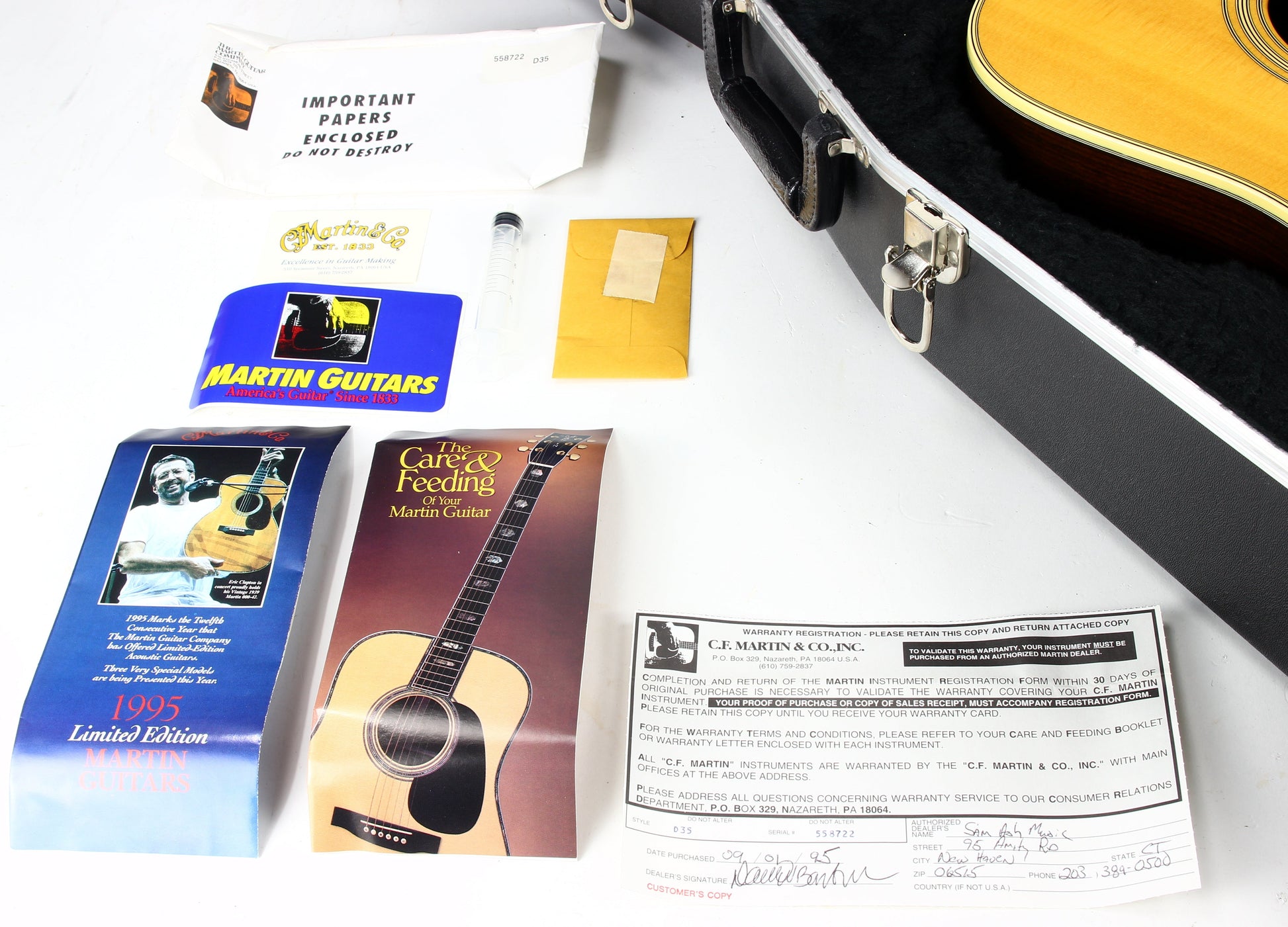 MINT! 1995 Martin D-35 30th Anniversary BRAZILIAN ROSEWOOD Limited Edition Acoustic Guitar 1965-1995