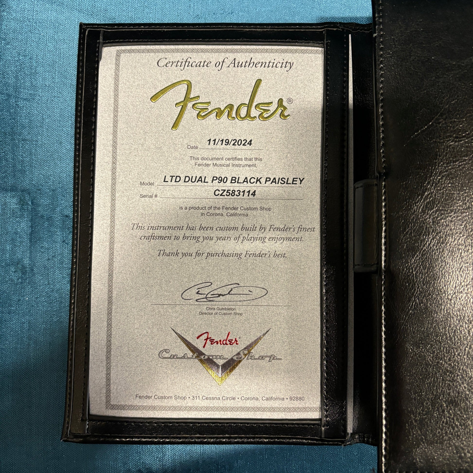 Fender Custom Shop Limited Dual P90 Black Paisley Tele Relic - Aged Black Paisley