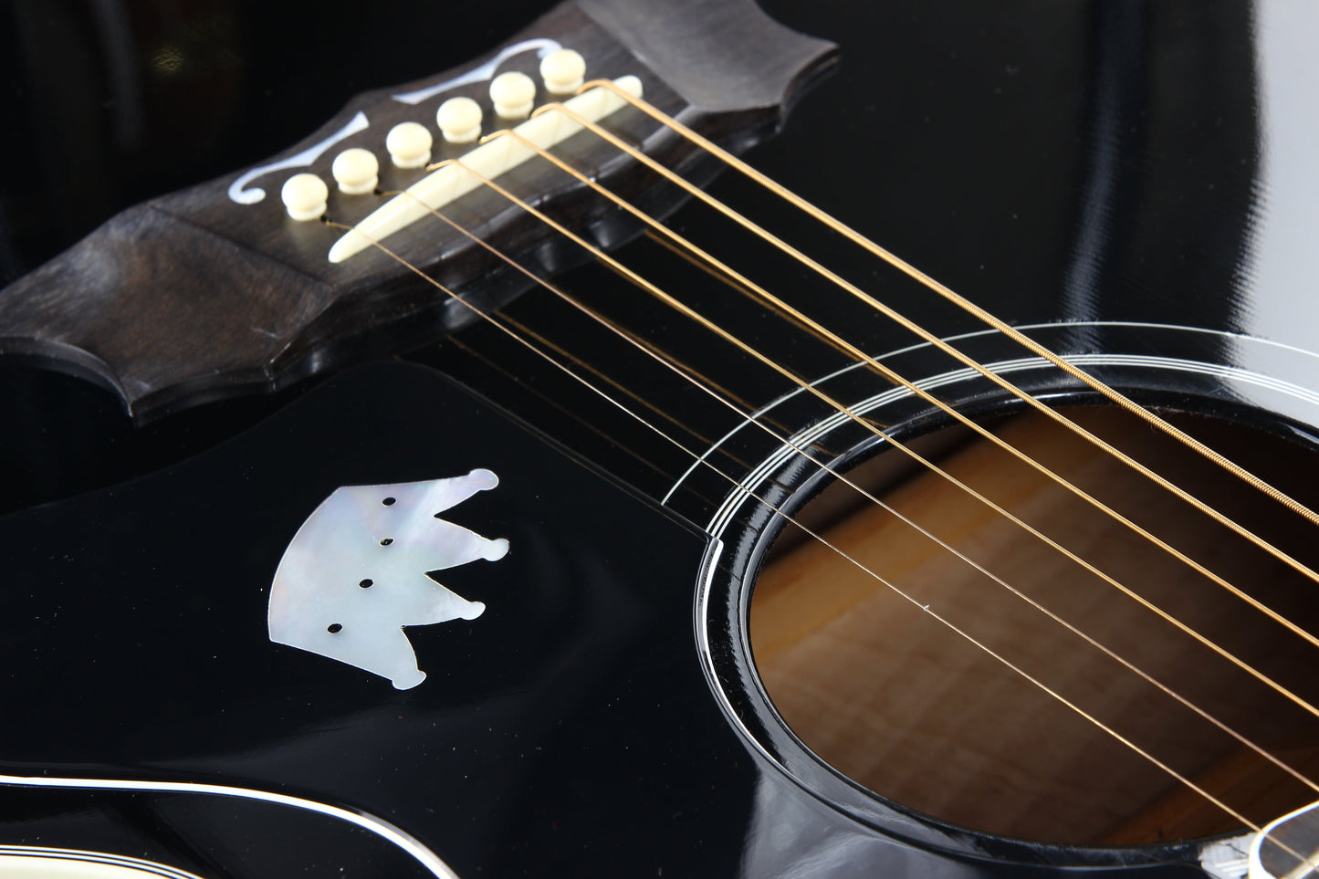 1996 Gibson Limited Edition The King Elvis Presley J-200 Ebony Black SJ200 - Flattop Jumbo Acoustic
