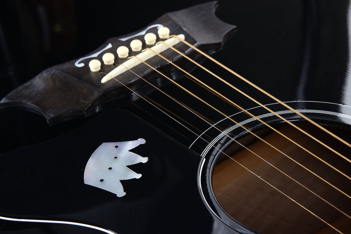 1996 Gibson Limited Edition The King Elvis Presley J-200 Ebony Black SJ200 - Flattop Jumbo Acoustic