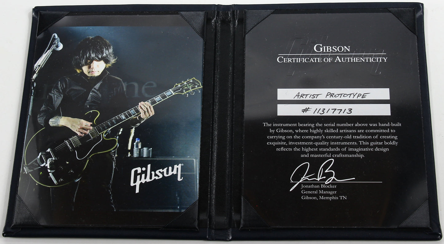 PROTOTYPE! 2017 Gibson Memphis Artist Proto Shinichi Ubukata Ebony Black ES-355 - Trini Lopez Diamond F-Holes DG-335, Bigsby