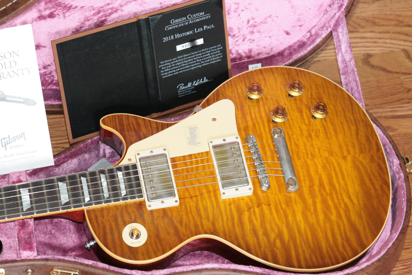 2018 Gibson 1959 Les Paul KILLER TOP Historic Reissue! R9 59 DIRTY GREEN LEMON Custom Shop TH Spec