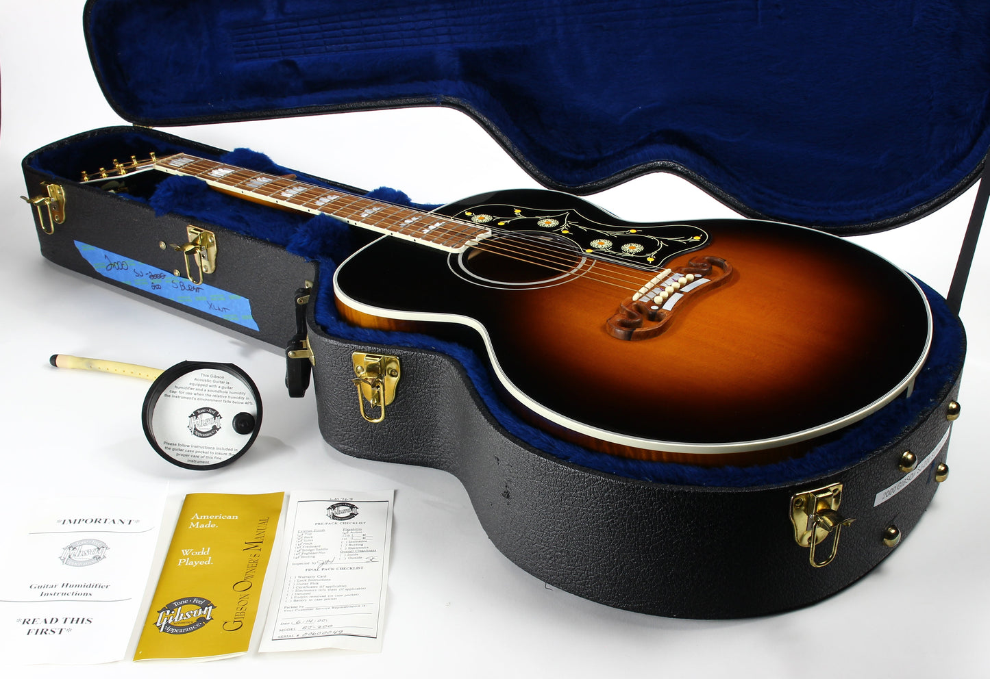 2000 Gibson Montana SJ-200 REISSUE Sunburst --1950's Vintage Spec, MADAGASCAR ROSEWOOD Fingerboard/Bridge!