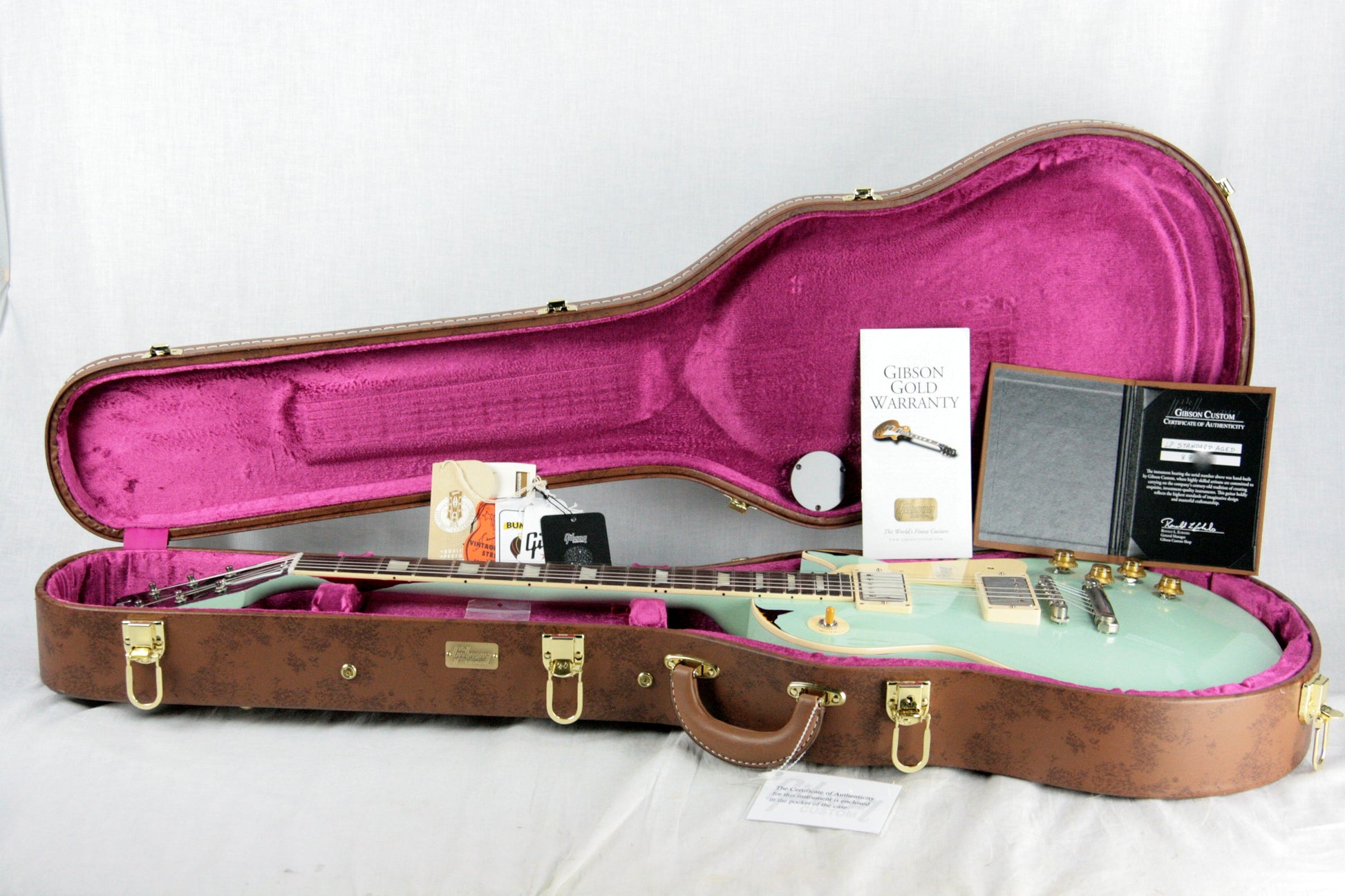 1958 Gibson Custom Shop AGED 58 Les Paul Reissue Kerry Green Over Dark Burst R8 Painted Over