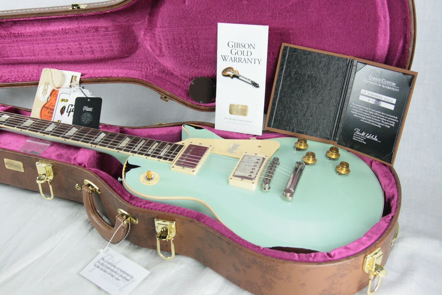 1958 Gibson Custom Shop AGED 58 Les Paul Reissue Kerry Green Over Dark Burst R8 Painted Over