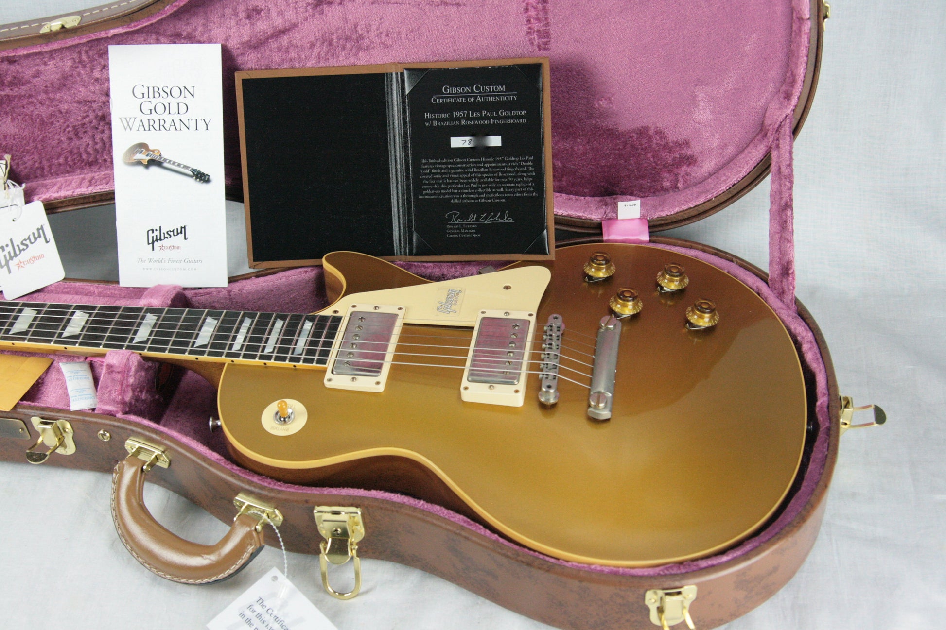 2018 Gibson BRAZILIAN ROSEWOOD 1957 Les Paul Goldtop Historic Reissue! 57
