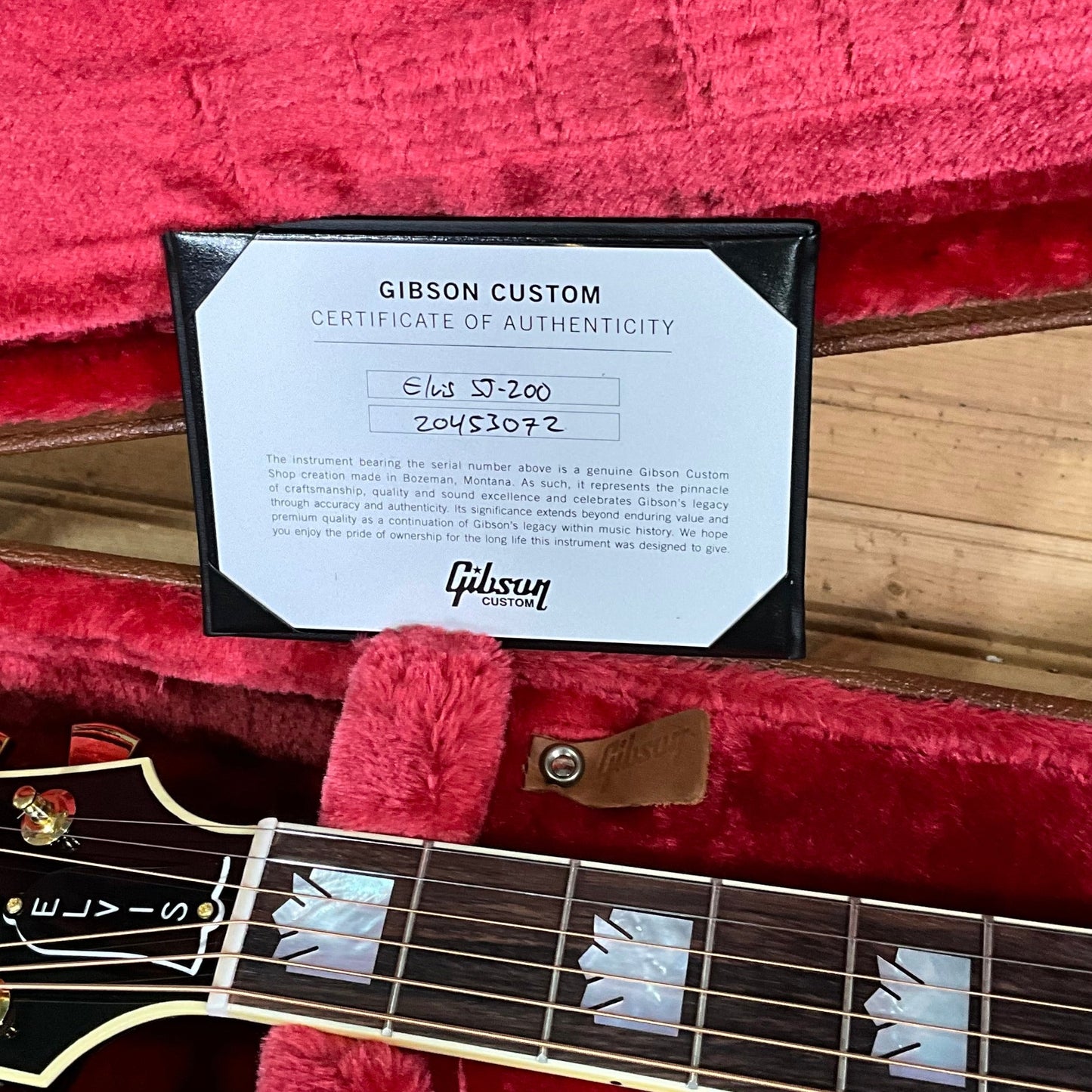 Gibson Custom Shop Elvis SJ-200 Acoustic Guitar - Ebony