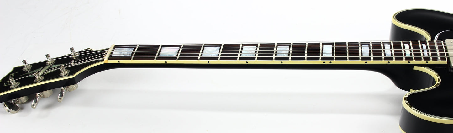 PROTOTYPE! 2017 Gibson Memphis Artist Proto Shinichi Ubukata Ebony Black ES-355 - Trini Lopez Diamond F-Holes DG-335, Bigsby