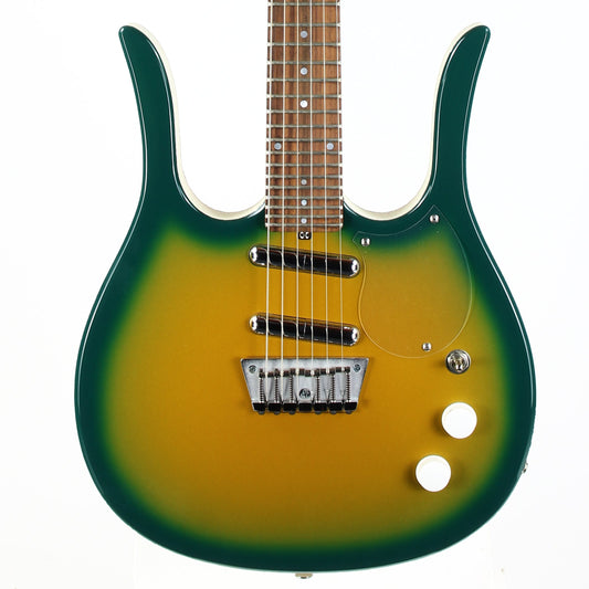 Jerry Jones USA Neptune Longhorn GUITARLIN 6-String Guitar | ONE OFF Green Burst 31 Frets