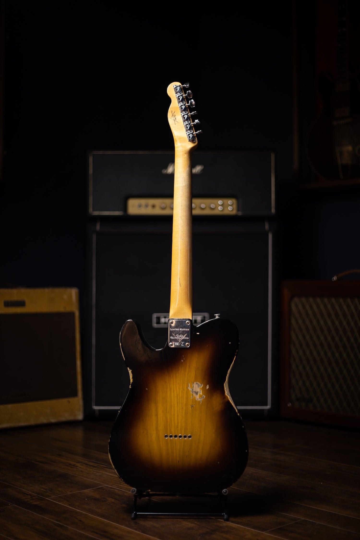2017 Fender Custom Shop Ltd '50s Thinline Telecaster Relic Electric Guitar - Wide Fade 2 Tone Sunburst