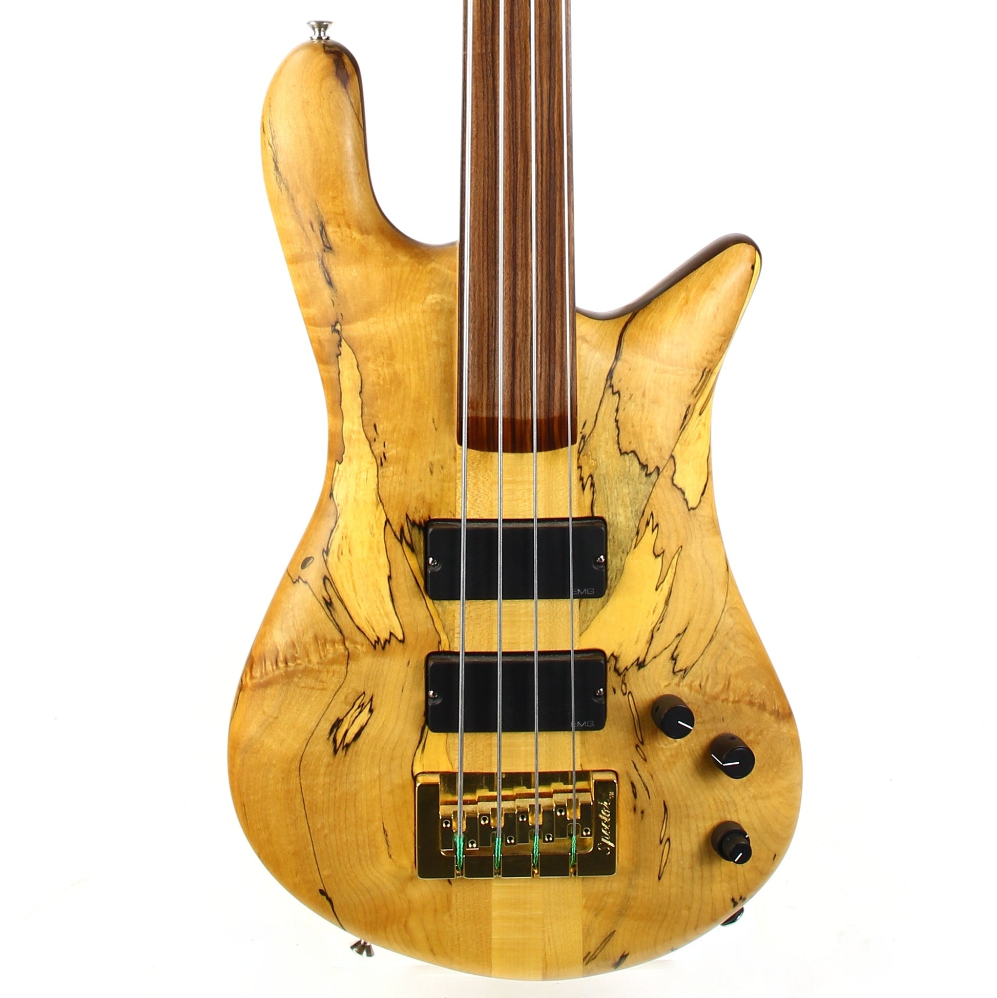 Spector USA NS-4 Bass SPALTED MAPLE | Neck-Through Fretless, Original Hard Case