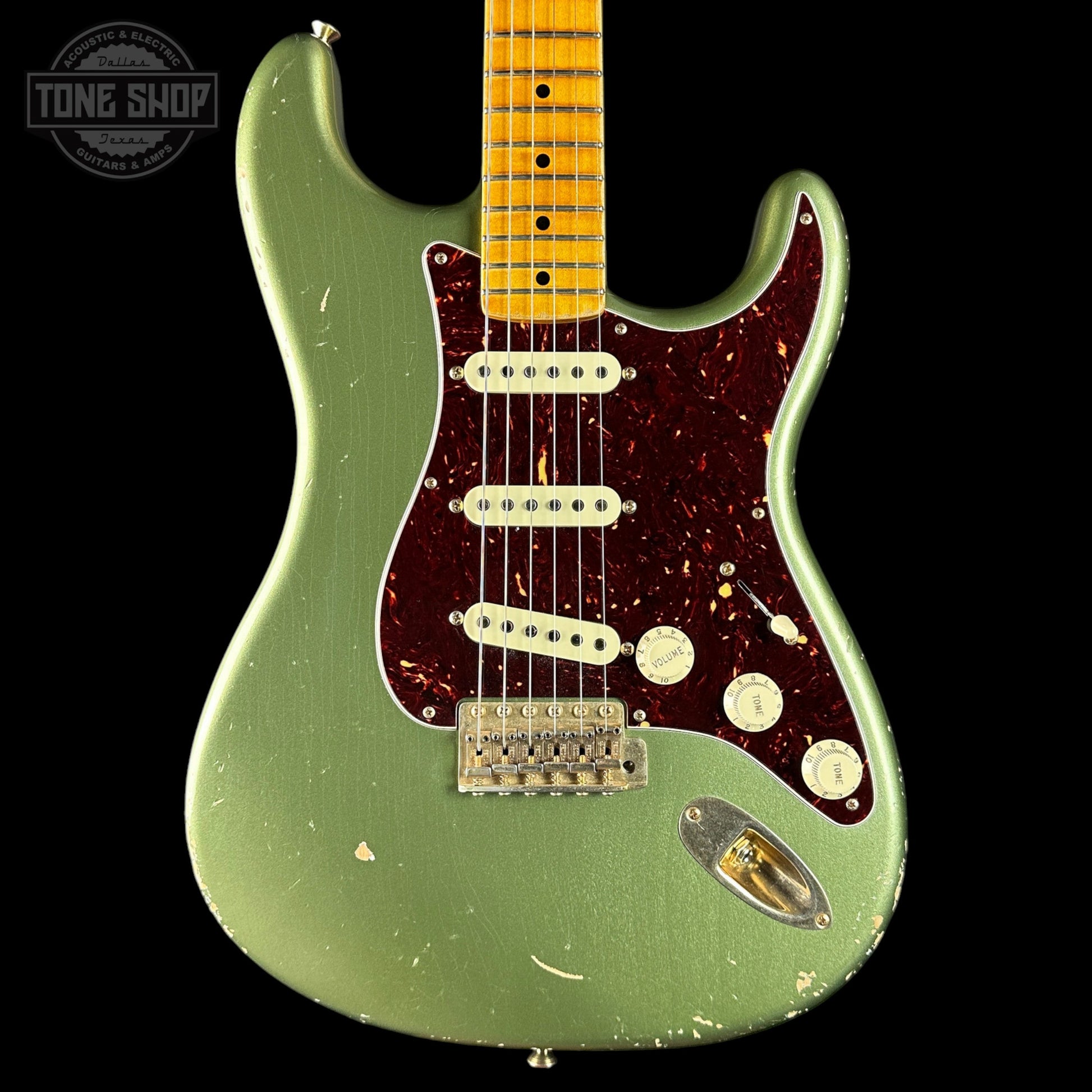Used 2014 Fender Custom Shop Master Design 50's Strat Relic Sage Green Metallic Relic w/Case TSU24140