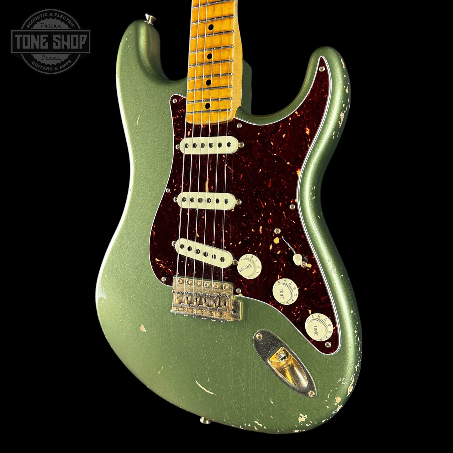 Used 2014 Fender Custom Shop Master Design 50's Strat Relic Sage Green Metallic Relic w/Case TSU24140