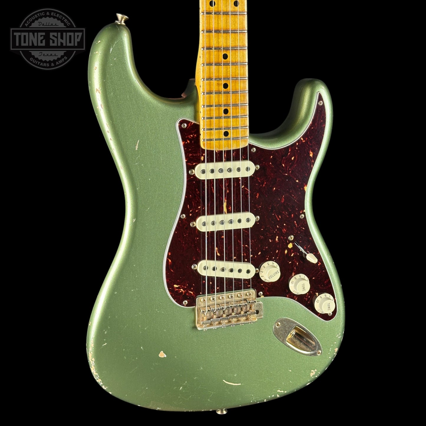 Used 2014 Fender Custom Shop Master Design 50's Strat Relic Sage Green Metallic Relic w/Case TSU24140