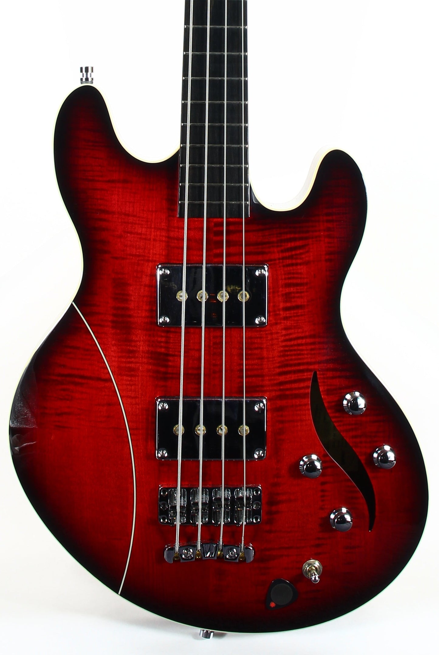 2018 Warwick TEAMBUILT Pro Series Lee Sklar Electric Bass I Semi-Hollow - Made in Germany Sklarbass star! 4 String - Burgundy Blackburst Transparent idolmaker