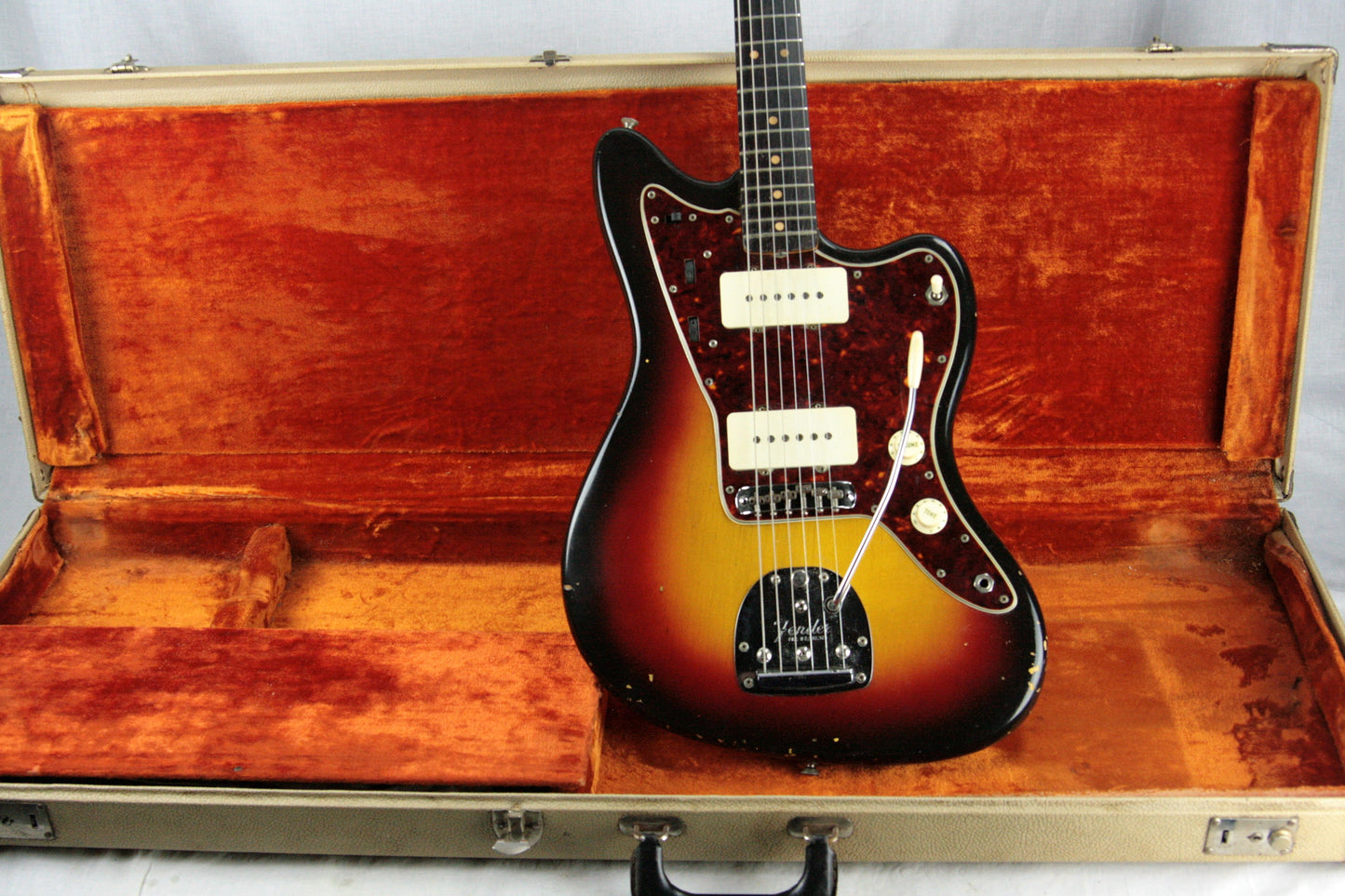 1963 Fender Jazzmaster Sunburst w/ Original White Tolex Case! Pre-CBS! stratocaster telecaster
