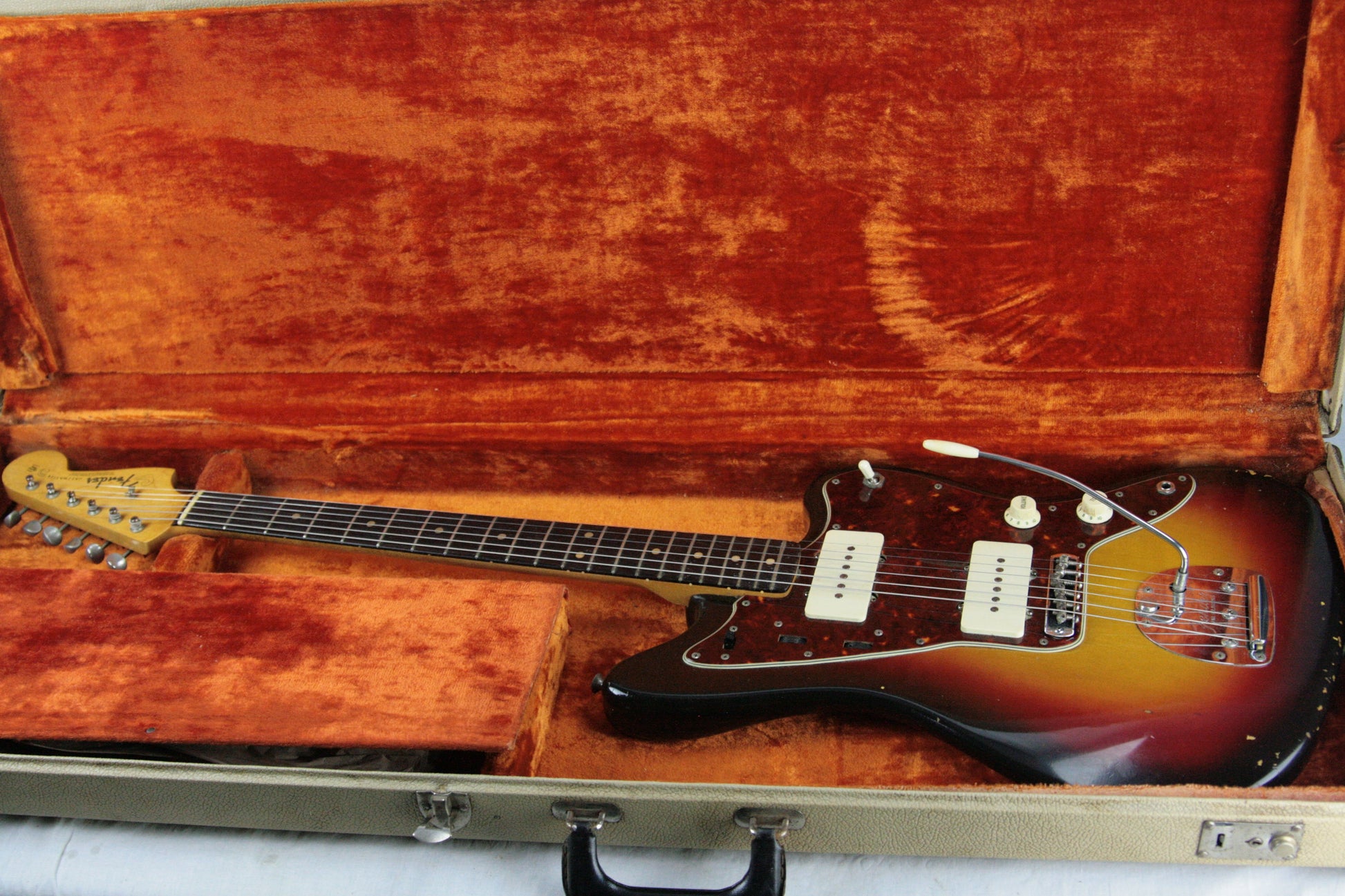1963 Fender Jazzmaster Sunburst w/ Original White Tolex Case! Pre-CBS! stratocaster telecaster