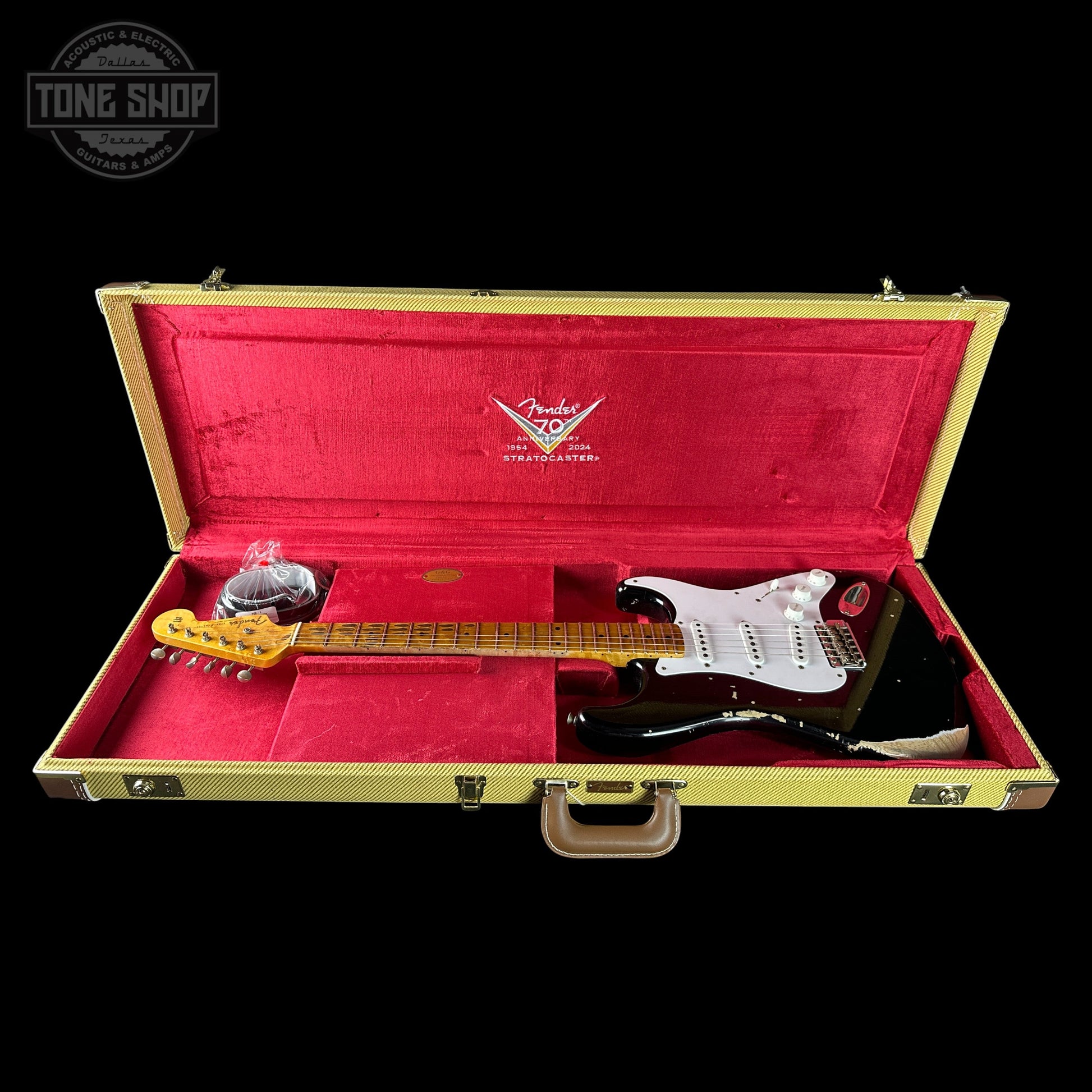Fender Custom Shop 70th Anniversary 1954 Stratocaster Relic Black w/case