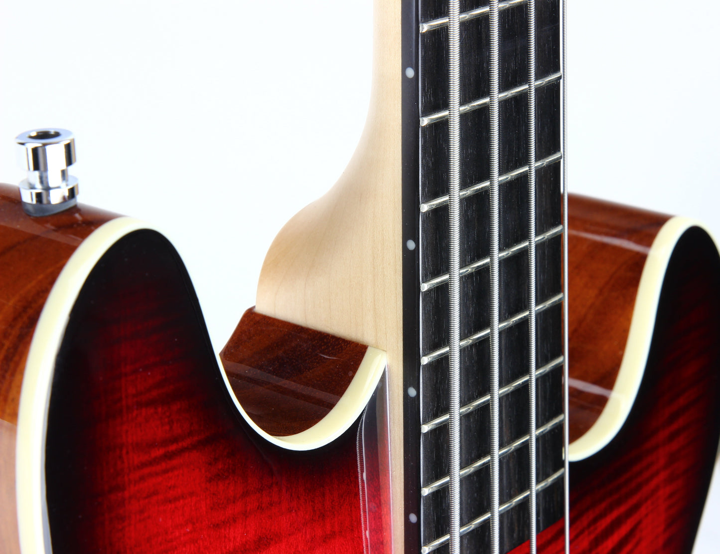 2018 Warwick TEAMBUILT Pro Series Lee Sklar Electric Bass I Semi-Hollow - Made in Germany Sklarbass star! 4 String - Burgundy Blackburst Transparent idolmaker