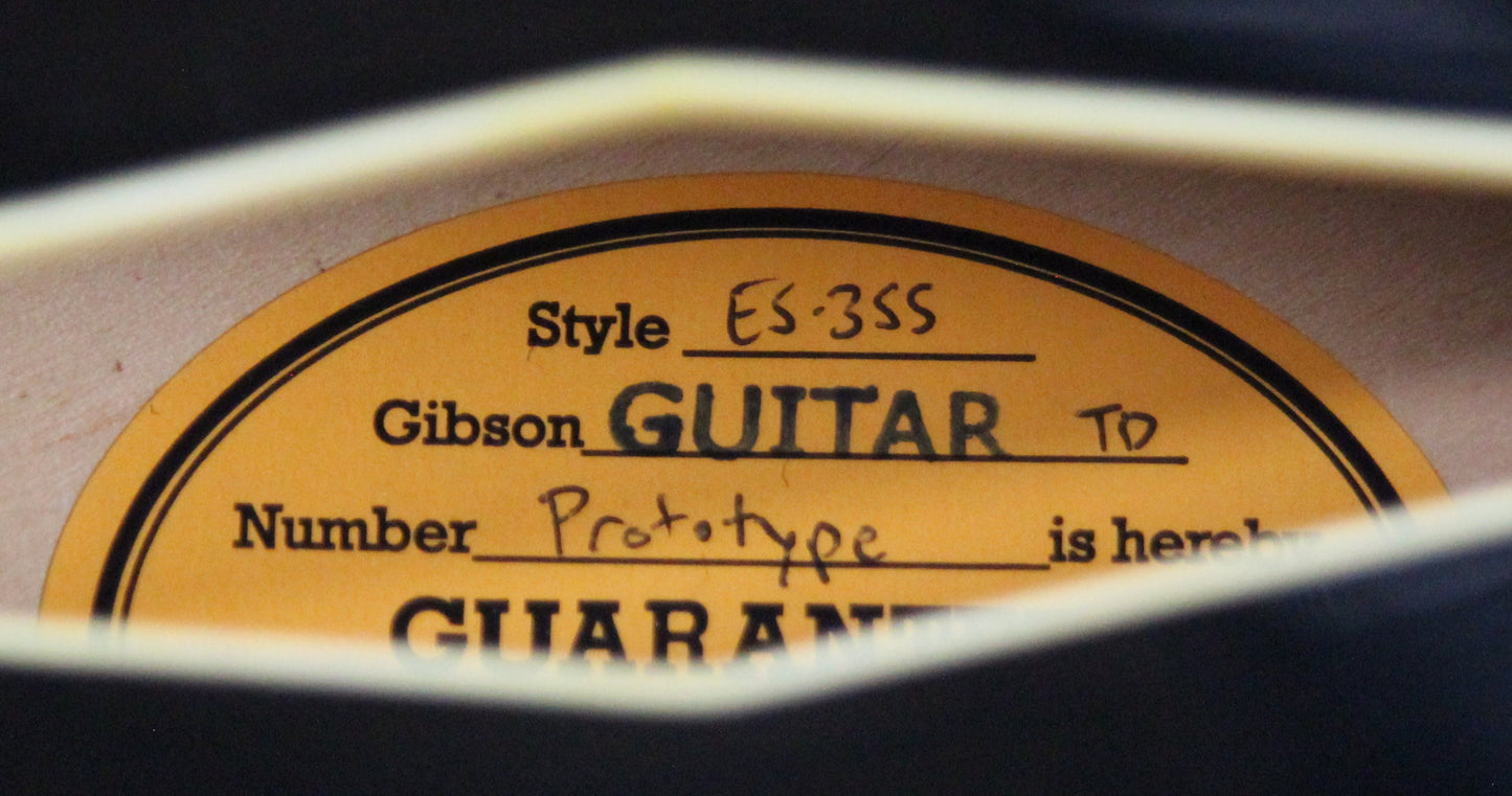 PROTOTYPE! 2017 Gibson Memphis Artist Proto Shinichi Ubukata Ebony Black ES-355 - Trini Lopez Diamond F-Holes DG-335, Bigsby