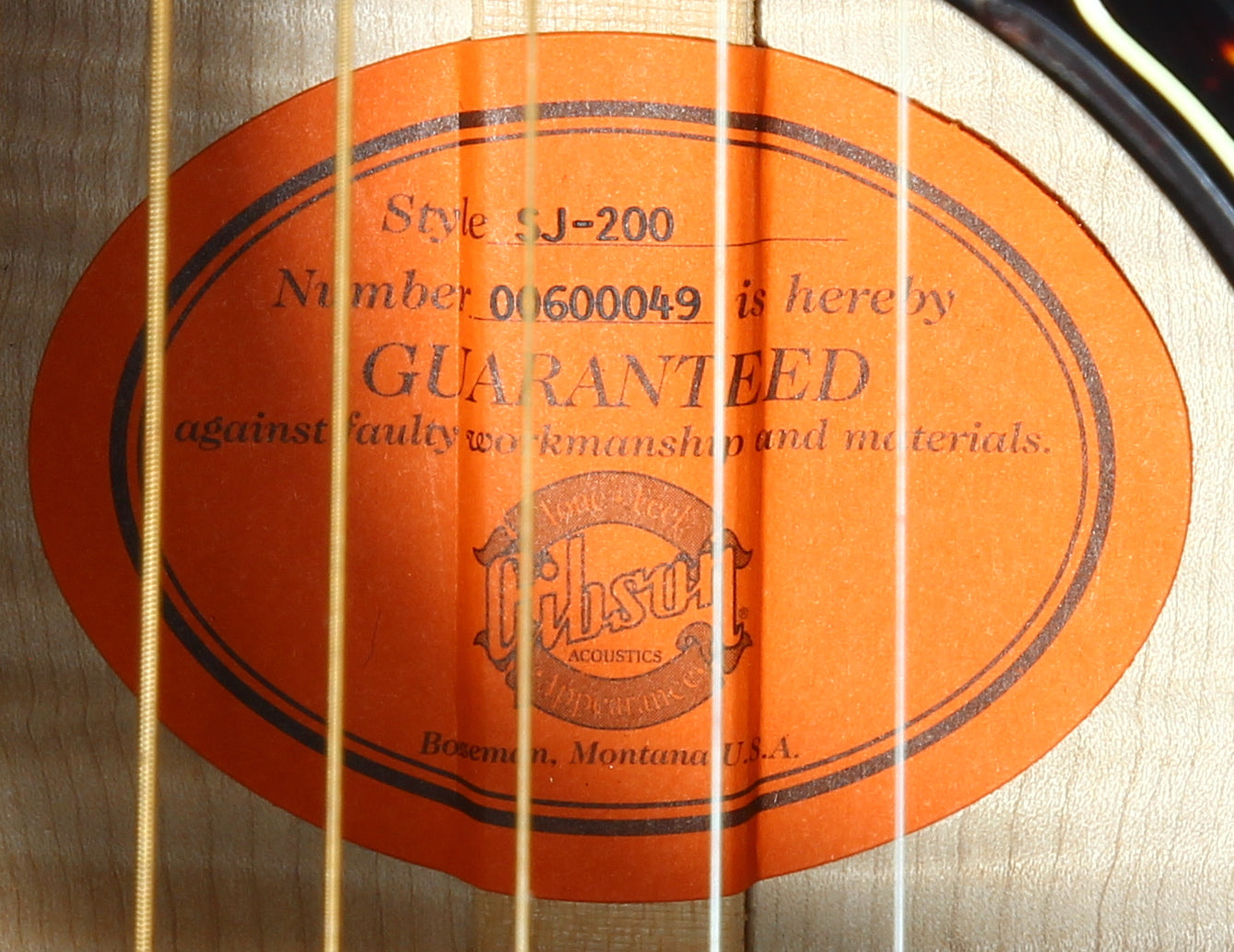 2000 Gibson Montana SJ-200 REISSUE Sunburst --1950's Vintage Spec, MADAGASCAR ROSEWOOD Fingerboard/Bridge!