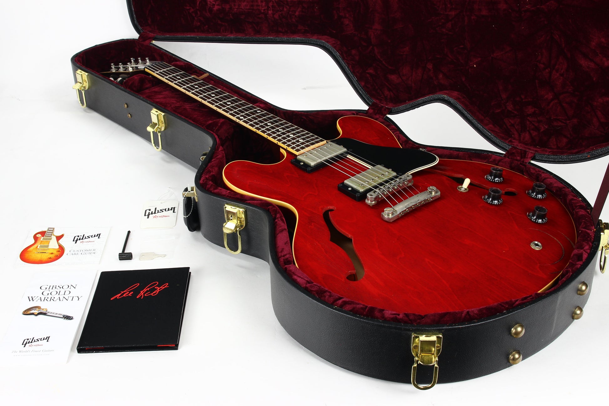 2008 Gibson Custom Shop Lee Ritenour 1961 ES-335 AGED & SIGNED! Cherry Red Dot Neck Reissue Inspired By