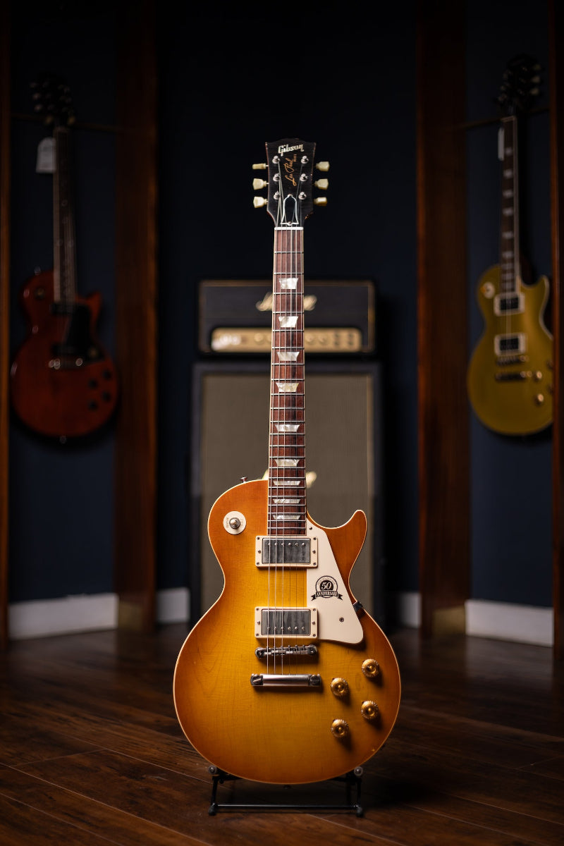 2008 Gibson Custom Shop 1958 Les Paul 50th Anniversary Plain Top Tom Murphy Aged Limited Edition Electric Guitar - Iced Tea Burst