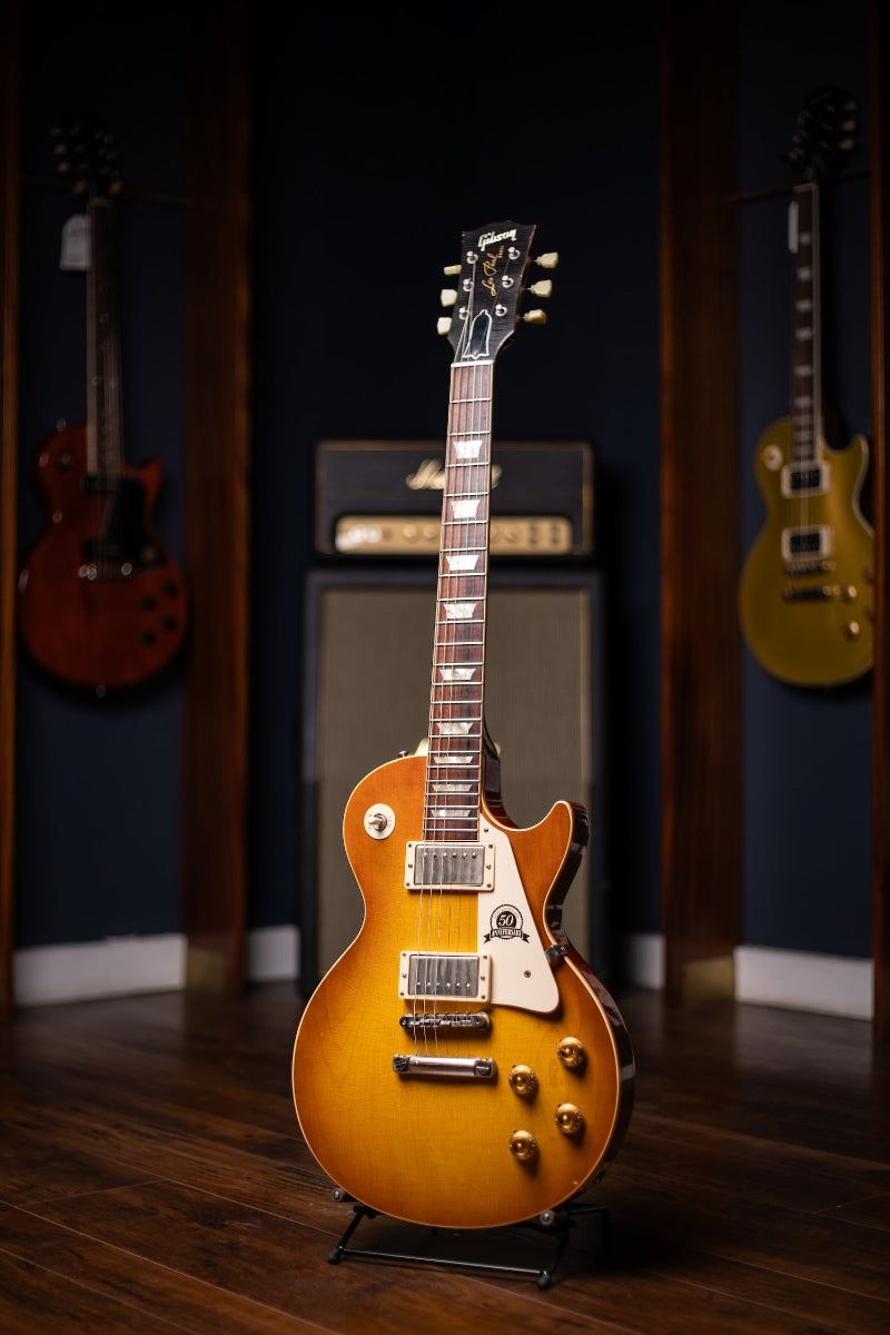 2008 Gibson Custom Shop 1958 Les Paul 50th Anniversary Plain Top Tom Murphy Aged Limited Edition Electric Guitar - Iced Tea Burst
