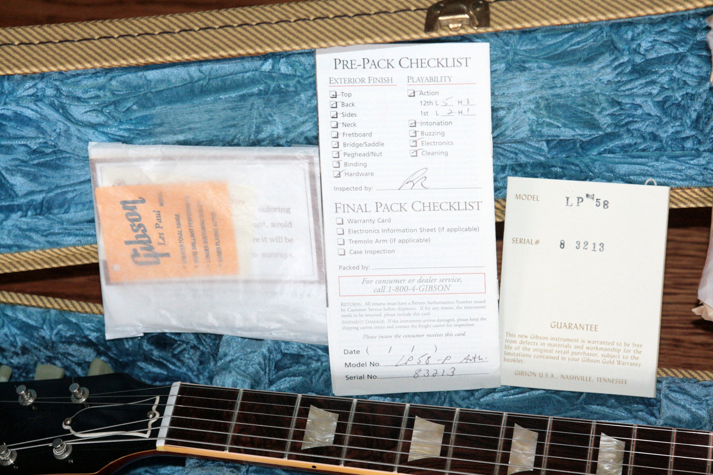 2003 Gibson BRAZILIAN ROSEWOOD 1958 Les Paul Historic Reissue! R8 58 Custom Shop
