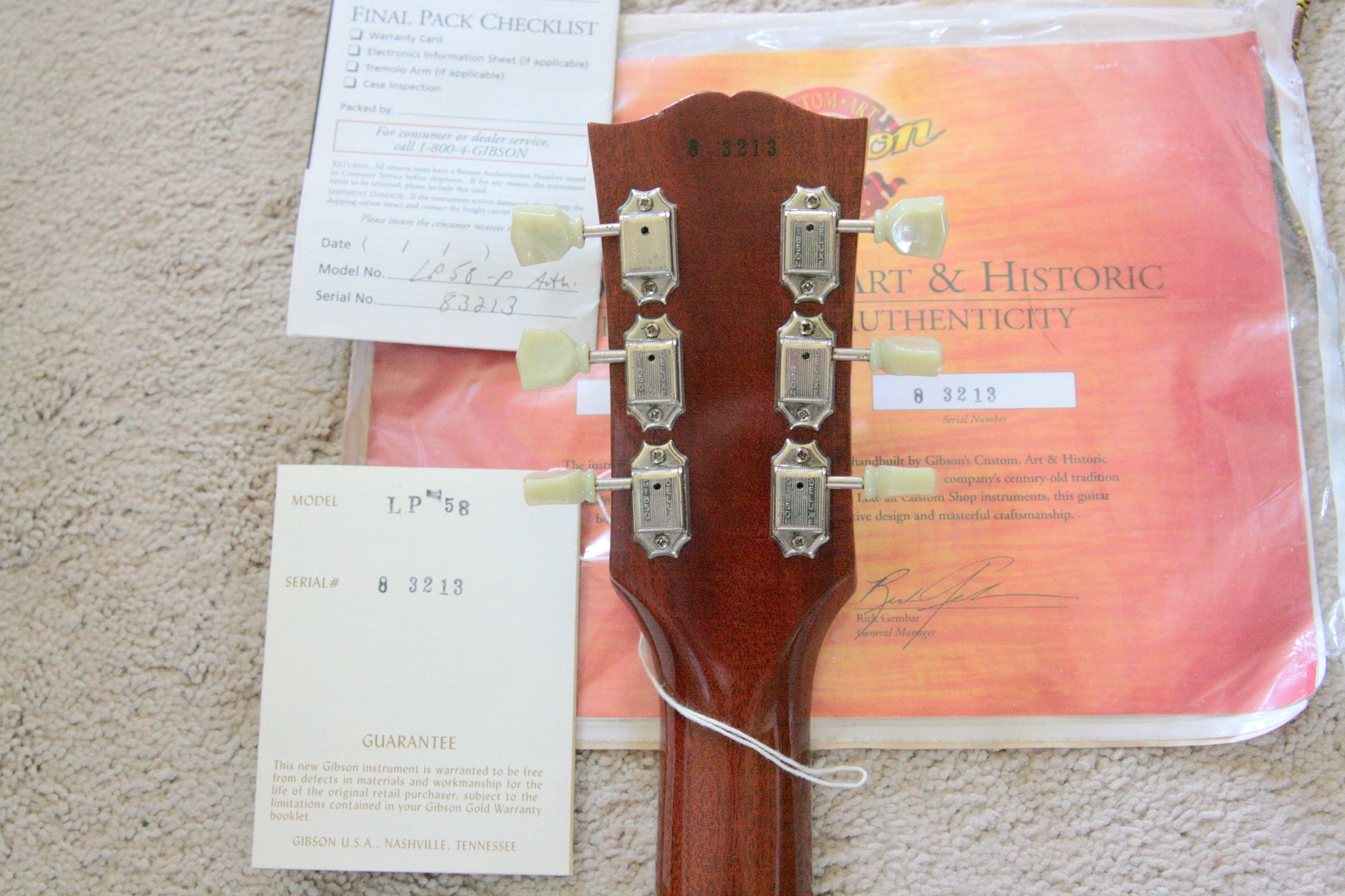 2003 Gibson BRAZILIAN ROSEWOOD 1958 Les Paul Historic Reissue! R8 58 Custom Shop