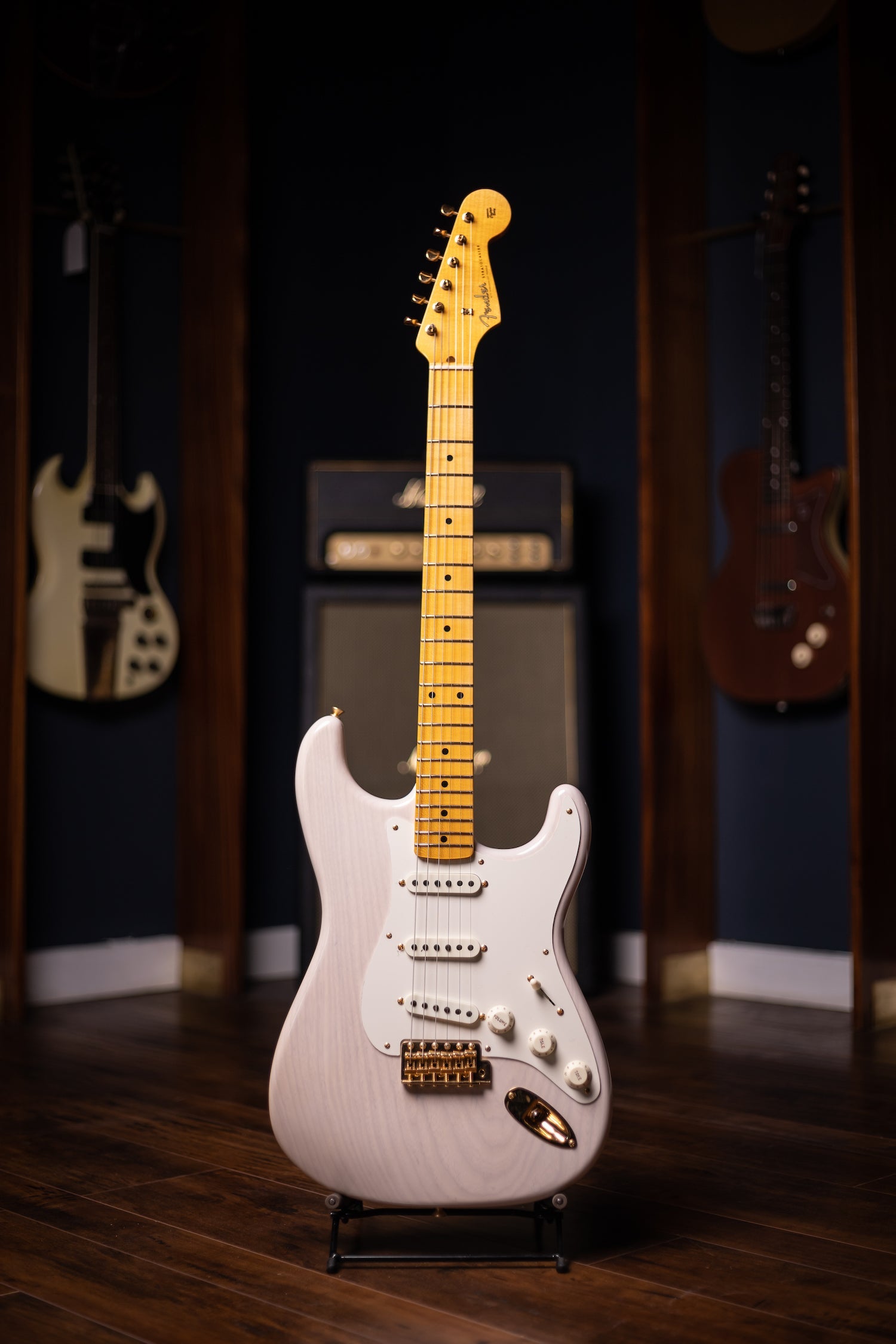 Used 2023 Fender Vintage Custom '57 Stratocaster Electric Guitar - Aged White Blonde