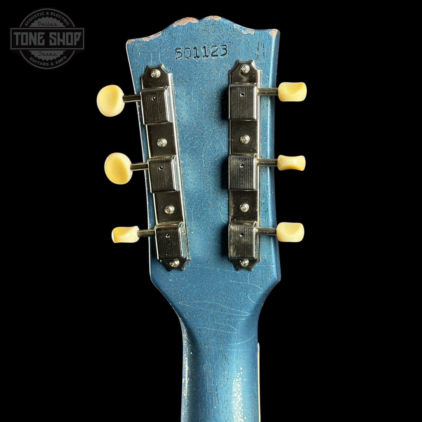 Gibson Custom 1963 SG Special TV Pelham Blue Sparkle Light Aged w/case 501123