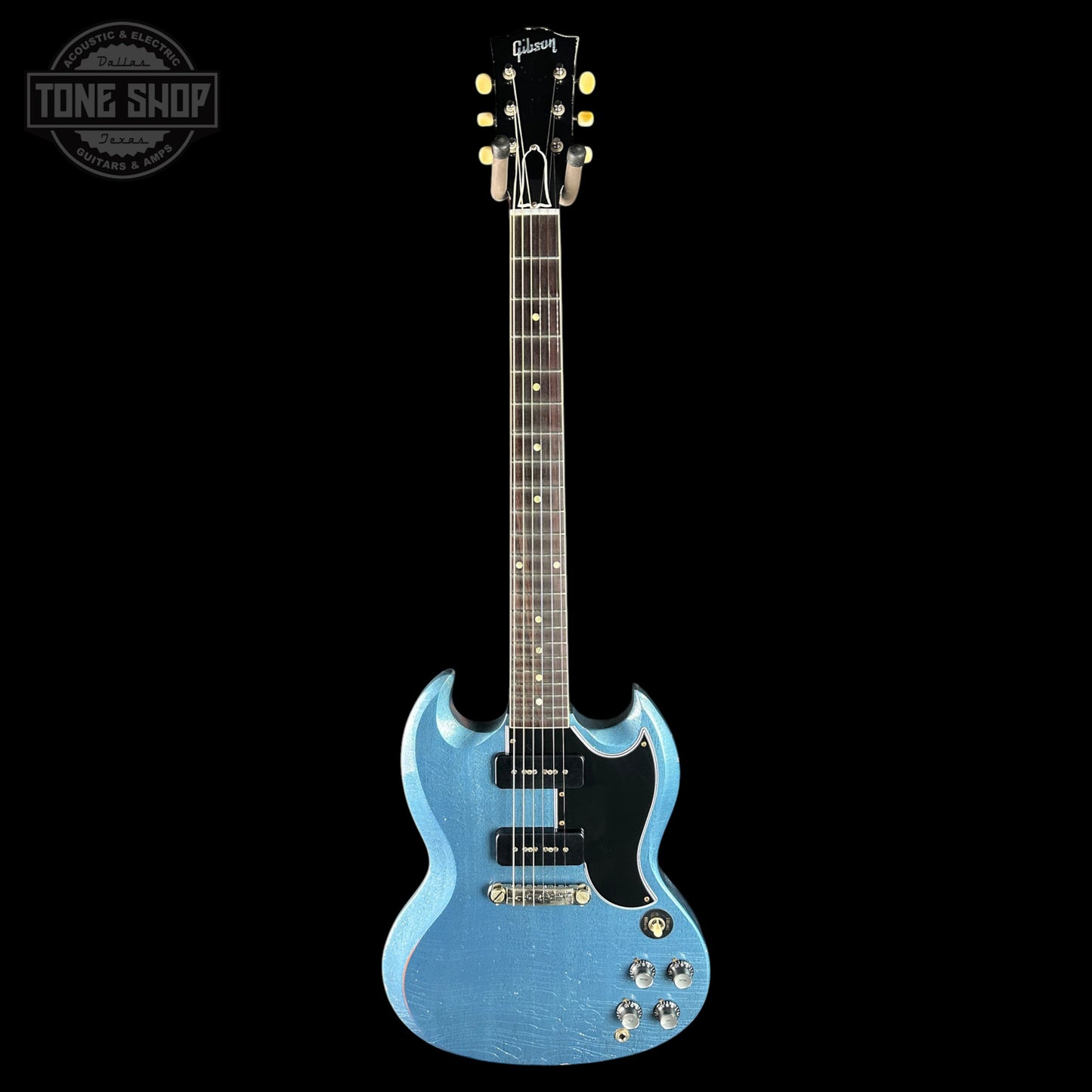 Gibson Custom 1963 SG Special TV Pelham Blue Sparkle Light Aged w/case 501123