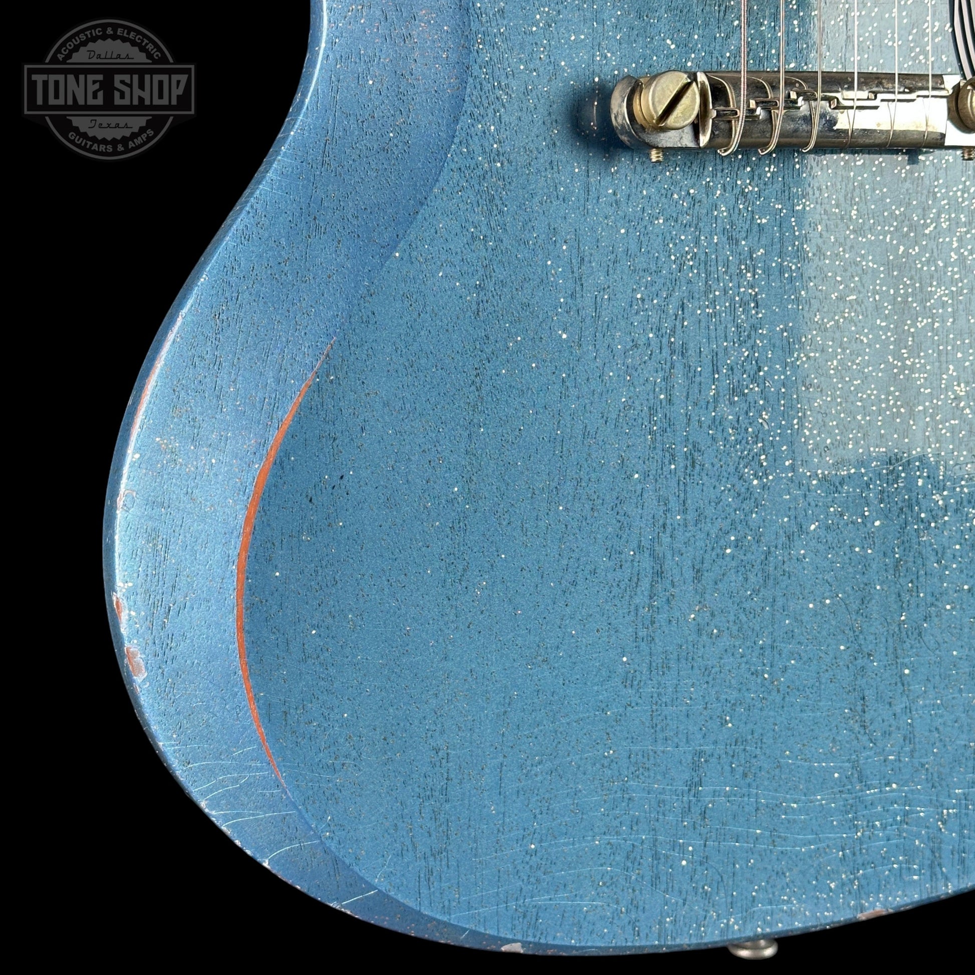 Gibson Custom 1963 SG Special TV Pelham Blue Sparkle Light Aged w/case 501123