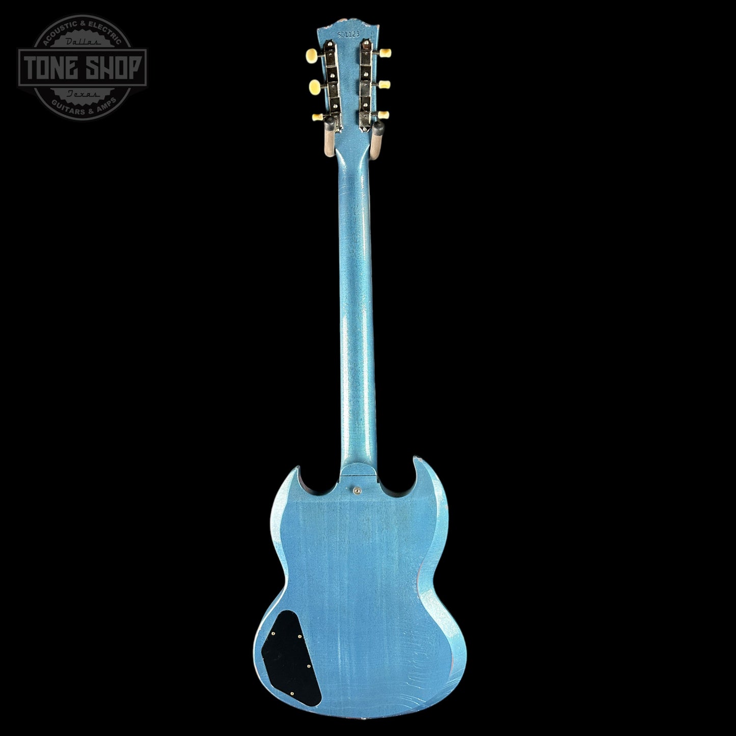 Gibson Custom 1963 SG Special TV Pelham Blue Sparkle Light Aged w/case 501123