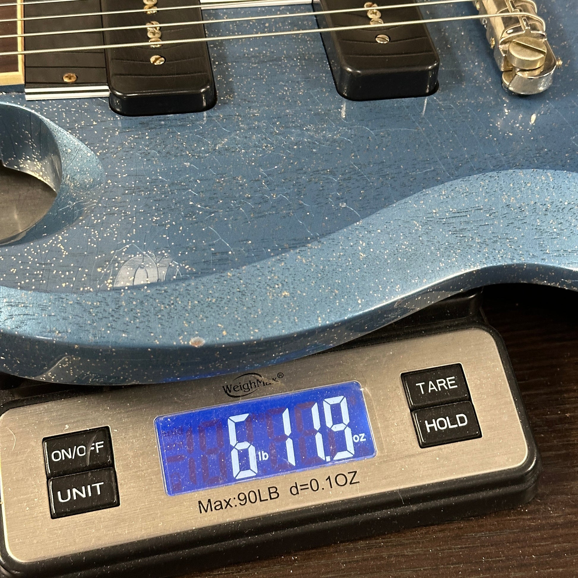 Gibson Custom 1963 SG Special TV Pelham Blue Sparkle Light Aged w/case 501123